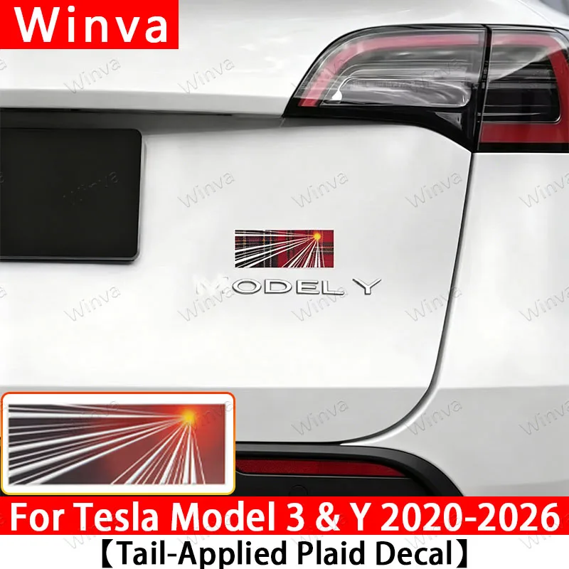 For Tesla Plaid Logo Model Y 2020-2026 Launch Commemorative Badge For Model 3 2017-2026 Tail Emblem Sticker Auto Accessories