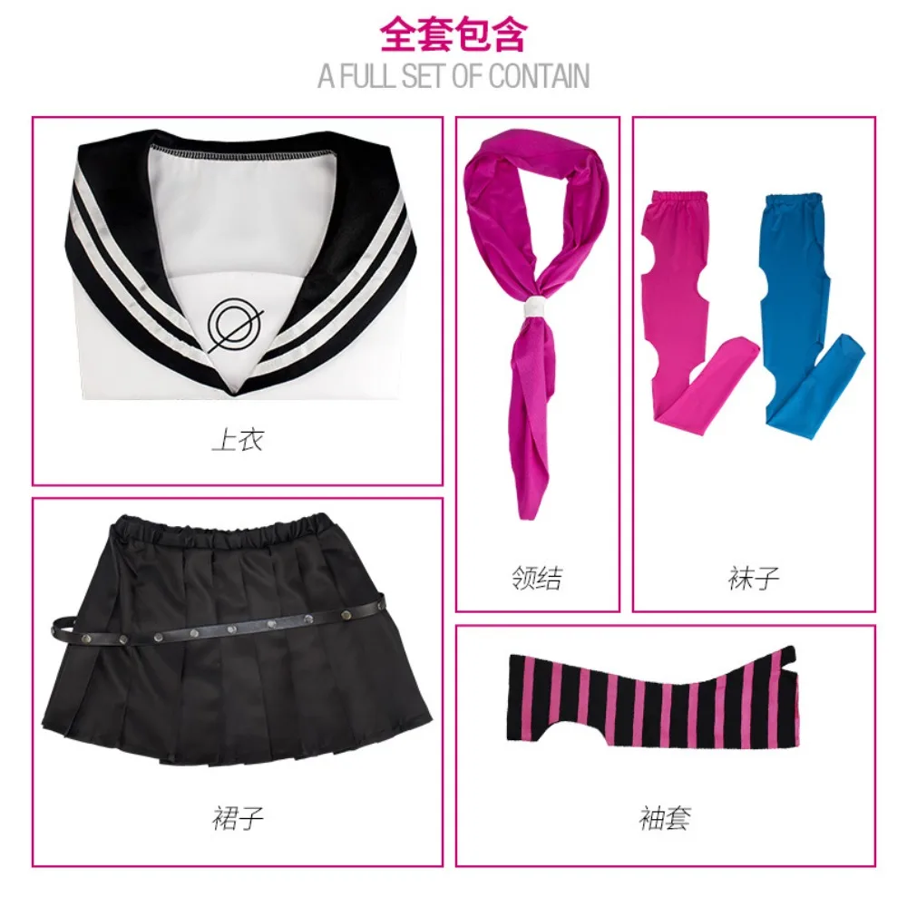 Anime Mioda Ibuki Cosplay Costume for Woman White Sailor Uniform Skirt Bow Tie Socks Set Halloween Carnivals Party Fancy Costume view 5