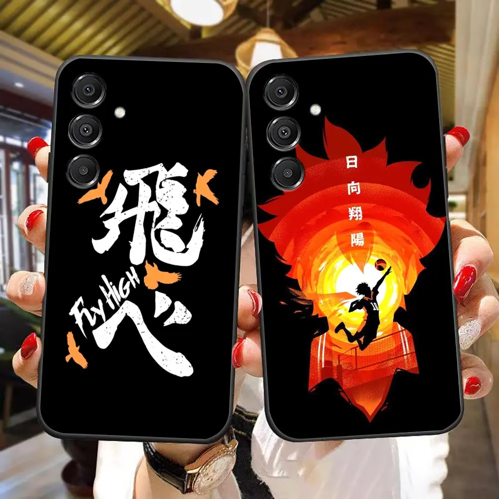 Phone Case For Samsung A14 A15 A16 A17 A22 A23 A26 A27 A32 A35 A36 A52 A53 A54 A55 A56 A57 A71 Cover H-Haikyuu School Volleyball