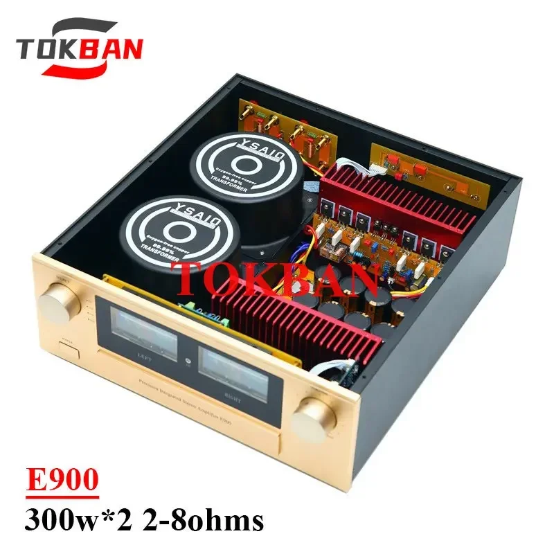 Tokban Accuphase E900 Power Amplifier 300w*2 High Power Support RCA XLR Balanced Input FET Vu Meter HIFI Amplifier Audio