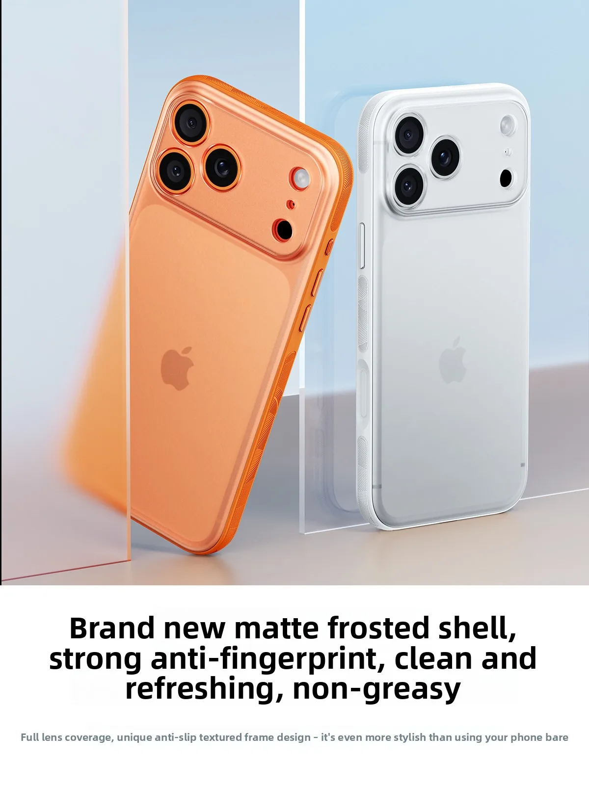

2026 new frosted transparent phone case for iphone 17 pro max, anti-slip, anti-fingerprint,lens protection for iphone17 pro case