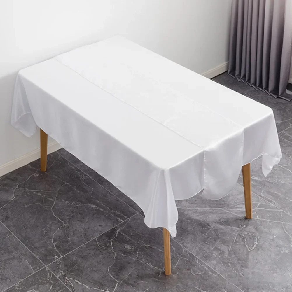 

Smooth Table Decor Satin Table Runner Table Cloth Food Trays And Dinnerware Inviting Feelings Durable Polyester Fabric