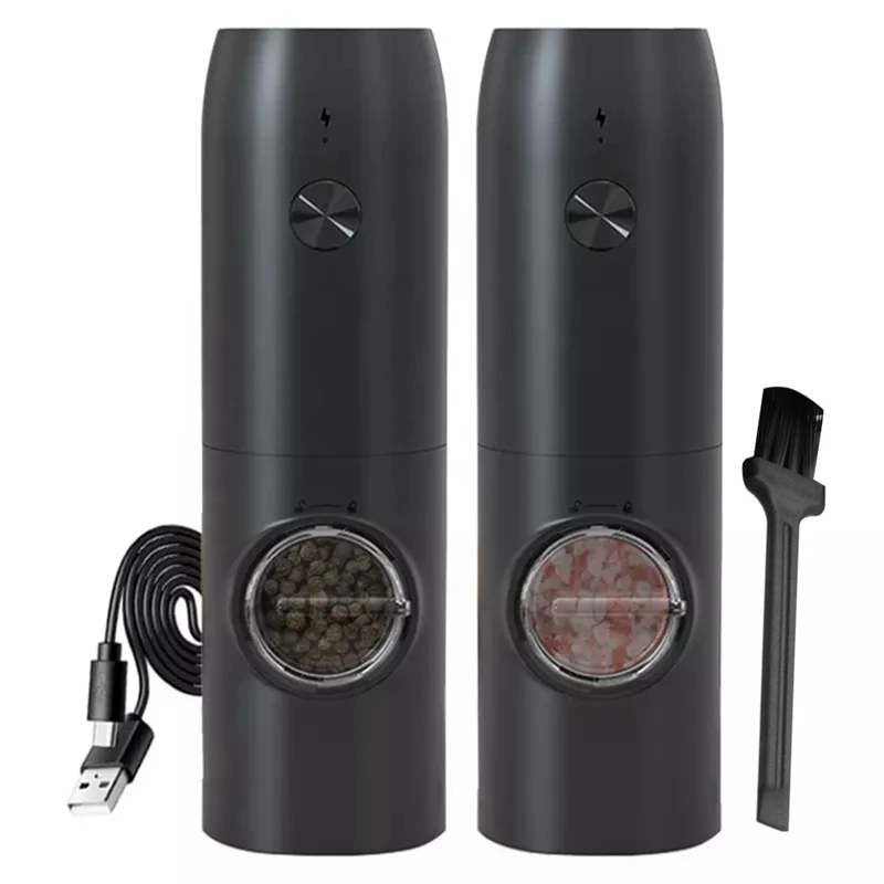 Electric Grinder Mini Salt Pepper Grinder Electric Salt And Pepper Grinder USB Rechargeable Grinder