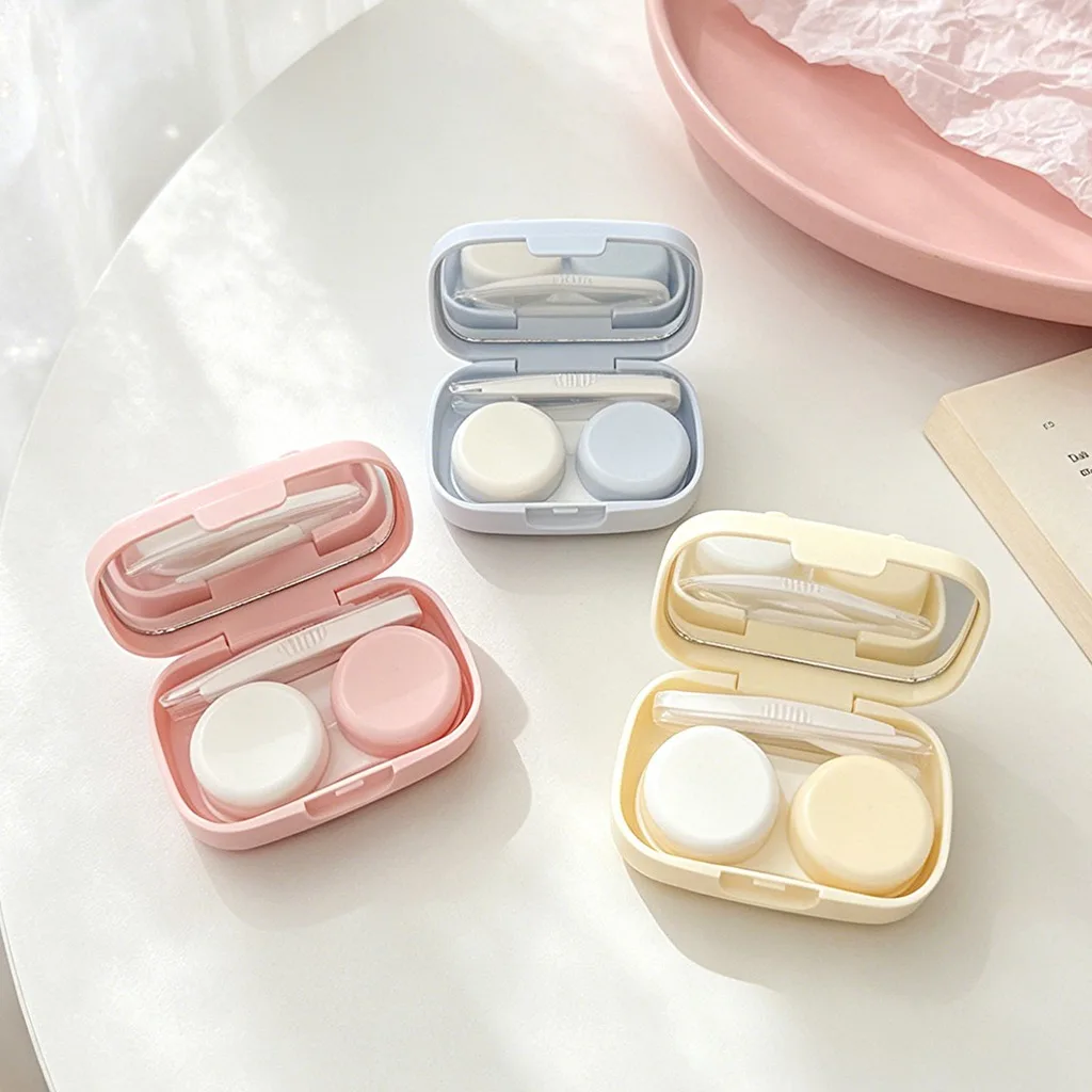 Portable Lens Companion Cartoon Cute Contact Lens Holder Contact Lens Case Fresh For Backpack Outdoor Travel Business Trip