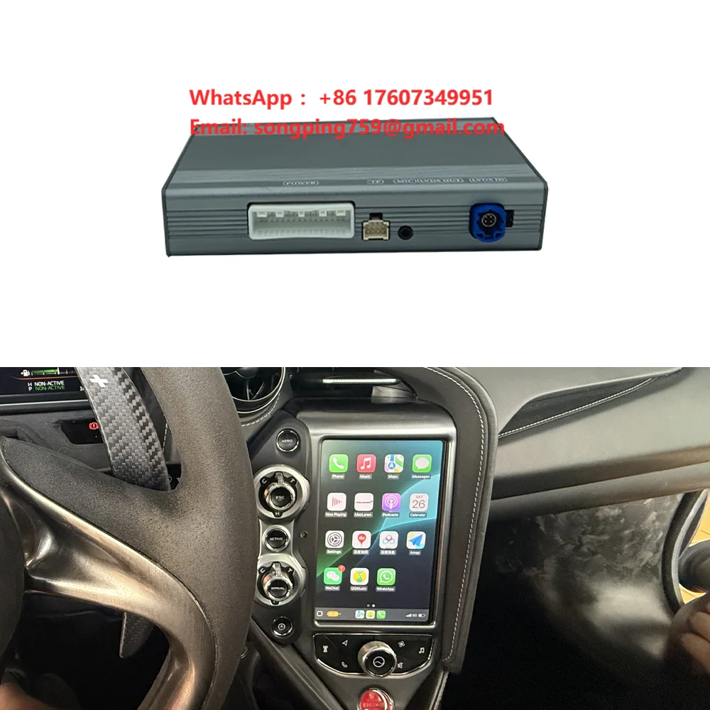 CZT-AUTO McLaren 720S Original Car Upgrade Wireless CarPlay Compatible with Original Car Data Supports Touch Control