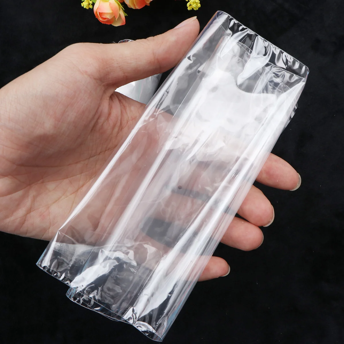 200pcs POF Heat Shrink Wrap Bags Waterproof Laminating Film Transparent Heat-shrinkable Bag for Soaps Bath DIY Crafts Size