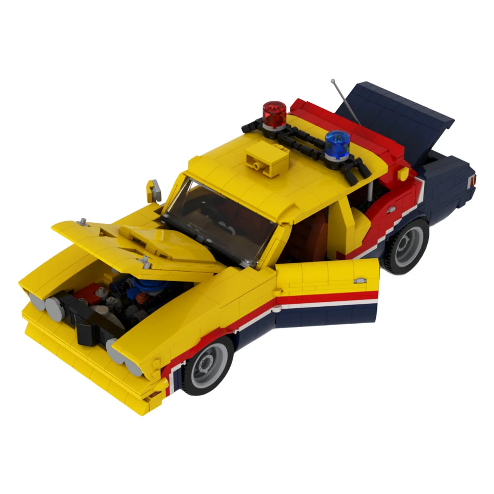 MOC-Mad Max Ford Falcon Car Model importer décennie ks for Boys, Movie Racing Prop, Creative Design Bricks, Toy Gift Decoration