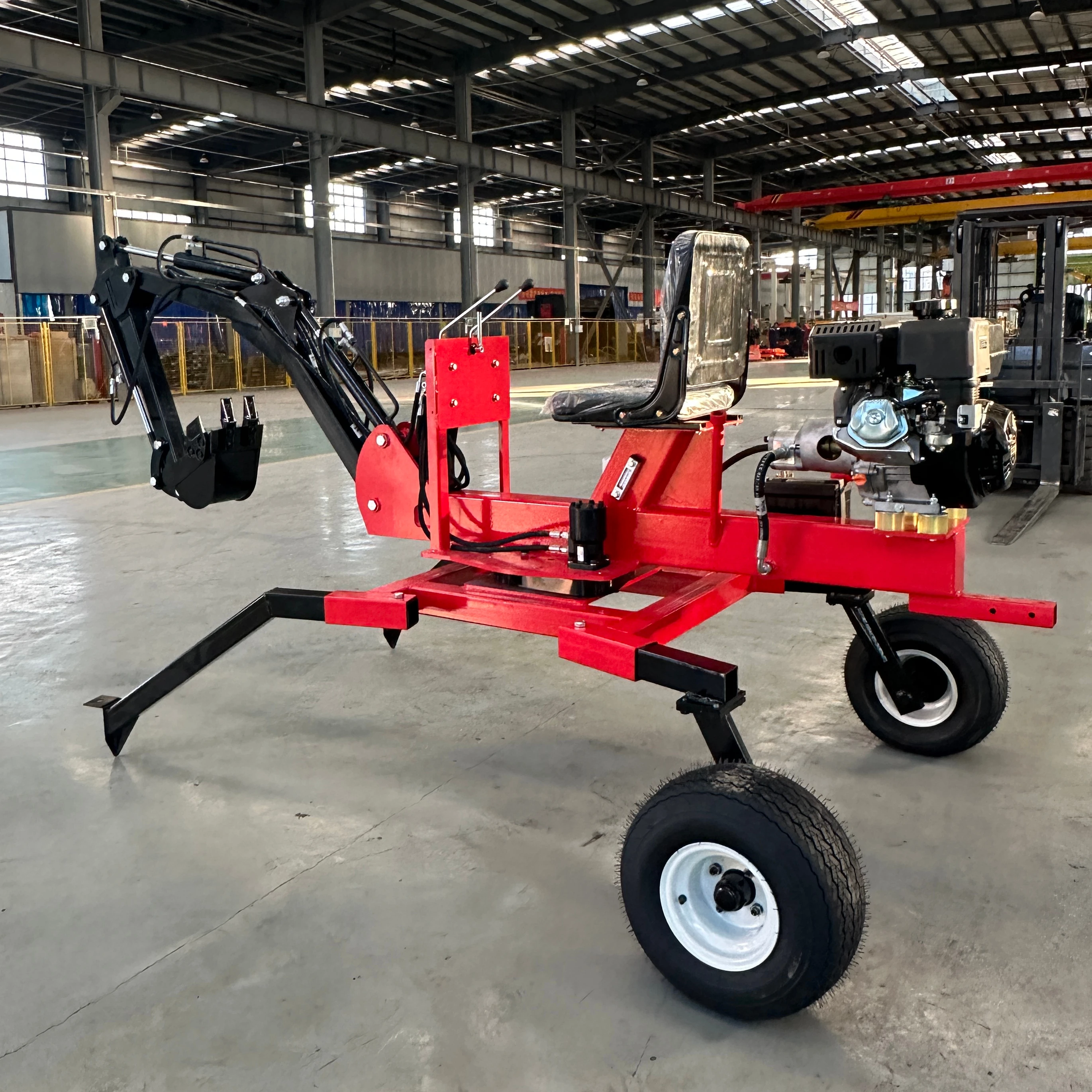 

2026 13.5HP More Powerful Towable Backhoe Excavator Digger With 360 Degrees Rotation