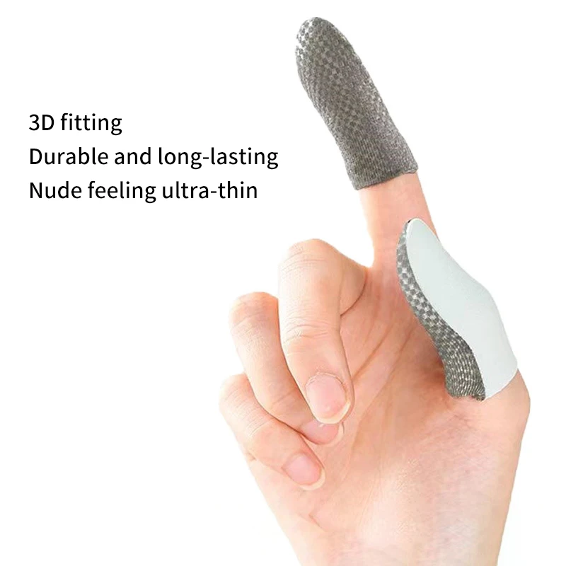 2pcs Finger Cover Breathable Game Controller Finger Sleeve For Pubg Sweat Proof Non-Scratch Touch Screen Gaming Thumb Gloves