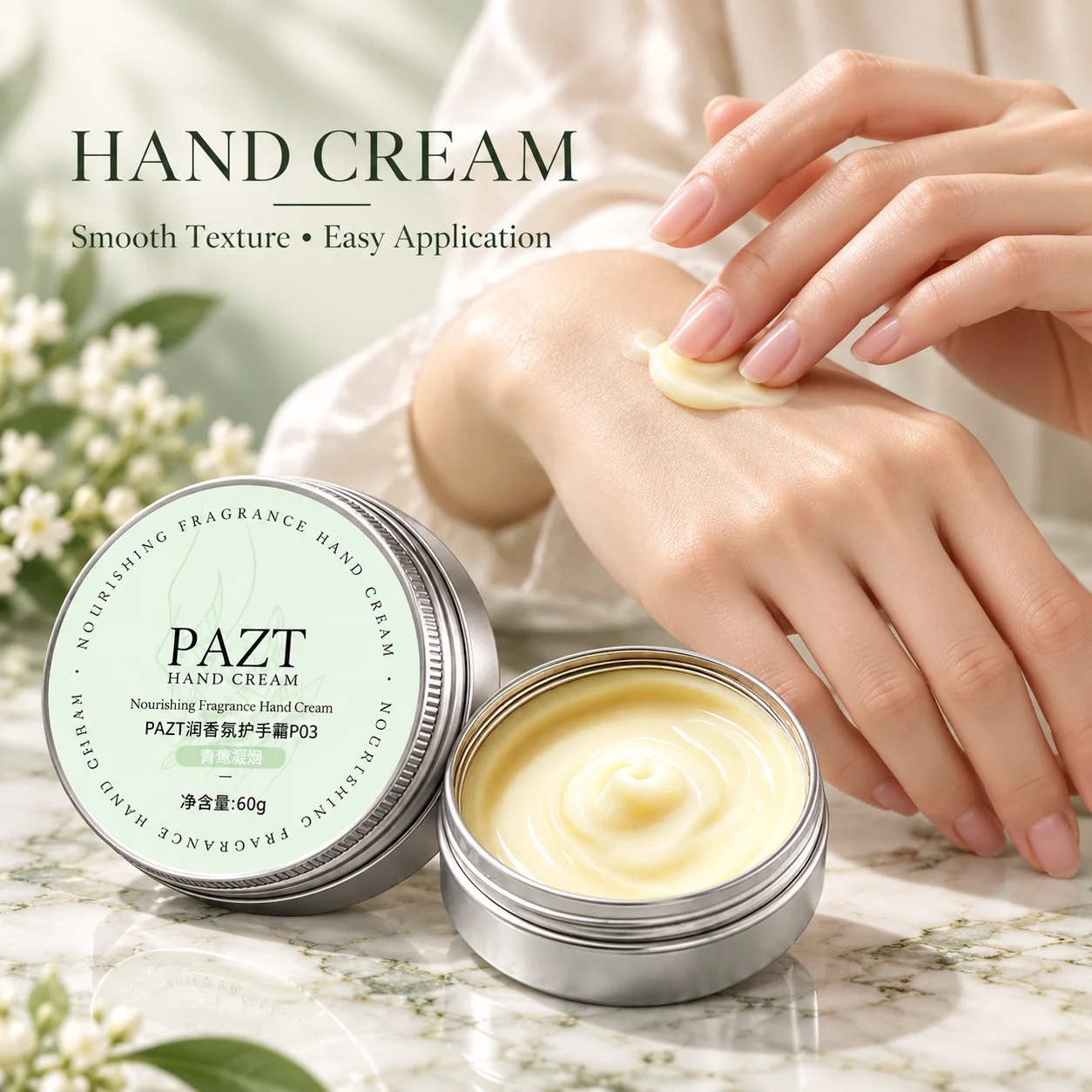 Qingluan Ningyan Fragranced Hand Cream, Nourishing & Smoothing Hand Lotion for Soft, Bright & Even Skin