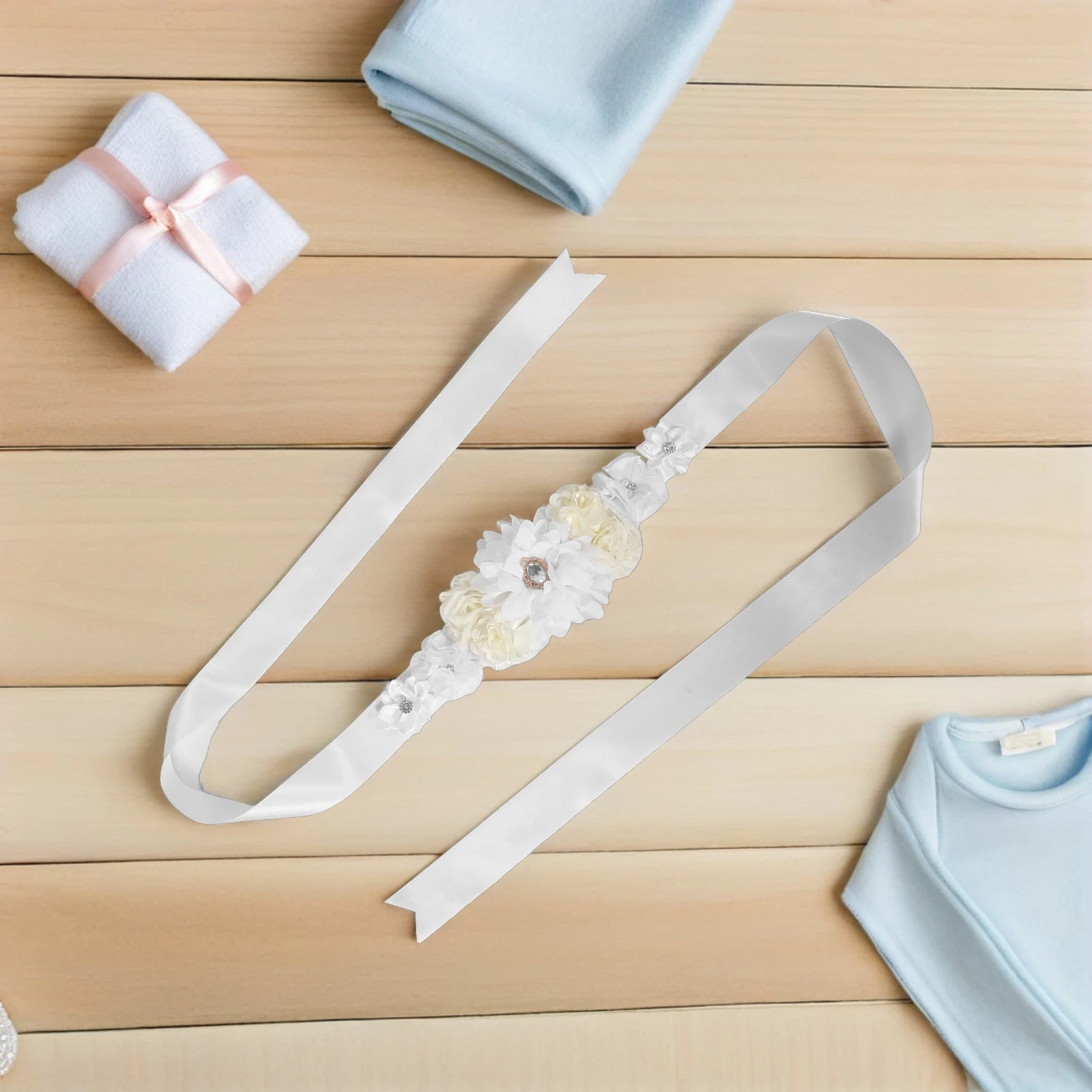 

Maternity Belt Belly for Women Butterfly Theme Flower Sash Shower Band Pregnant Mommy Ribbon Woman