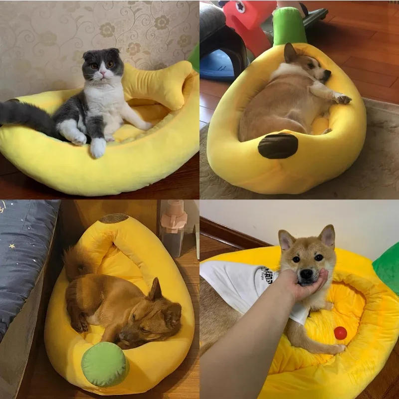 

Banana Beds Can Be Disassembled and Washed for Small and Medium-sized Dog and Cat Beds, Dog Pads, and Pet Winter Warmth Dog Beds