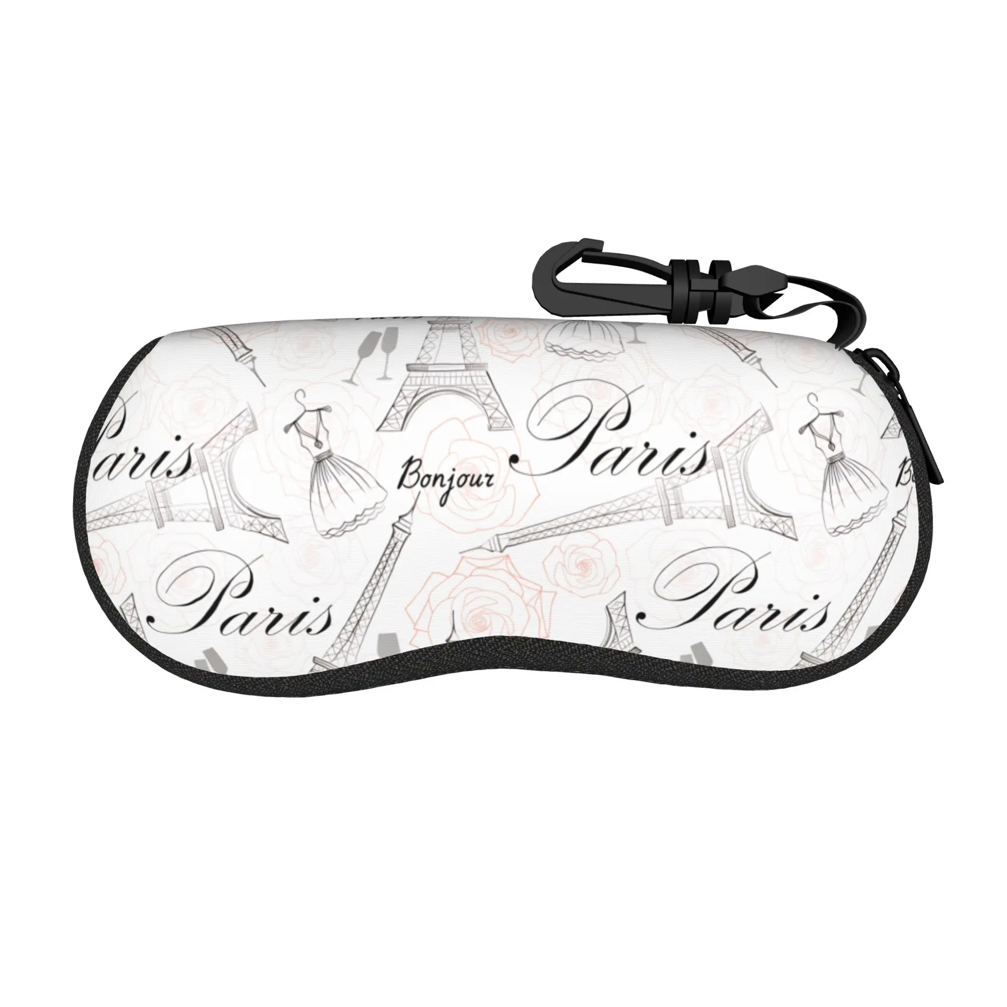 Estuche para gafas de sol de París, Francia, estuche de moda para gafas de sol, estuche de bolsillo para guardar gafas, estuche con cremallera para hombres y mujeres, funda para gafas
