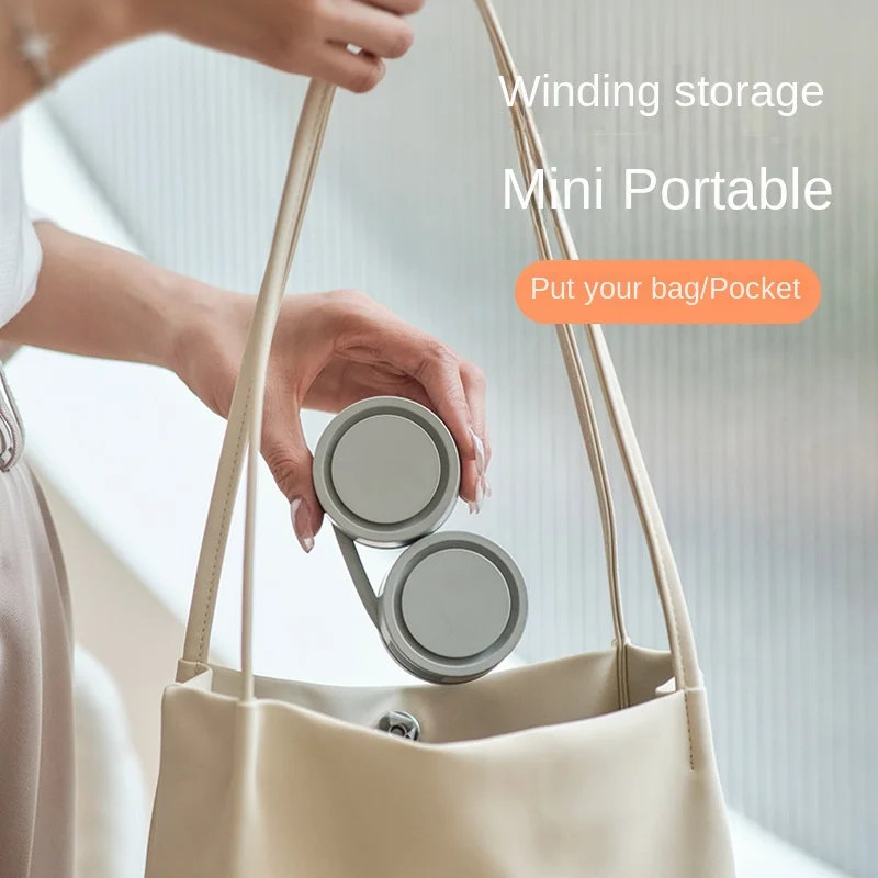 ポータブルUSBネックファンブレードなし,充電式,ハンズフリー,調整可能,アロマテラピー機能付き