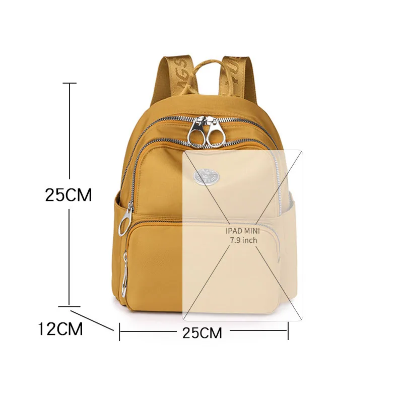 Women Waterproof Nylon Small Travel Backpacks Fashion School Bags for Teenage Girls Female Daypack Mini Shoulder Rucksack