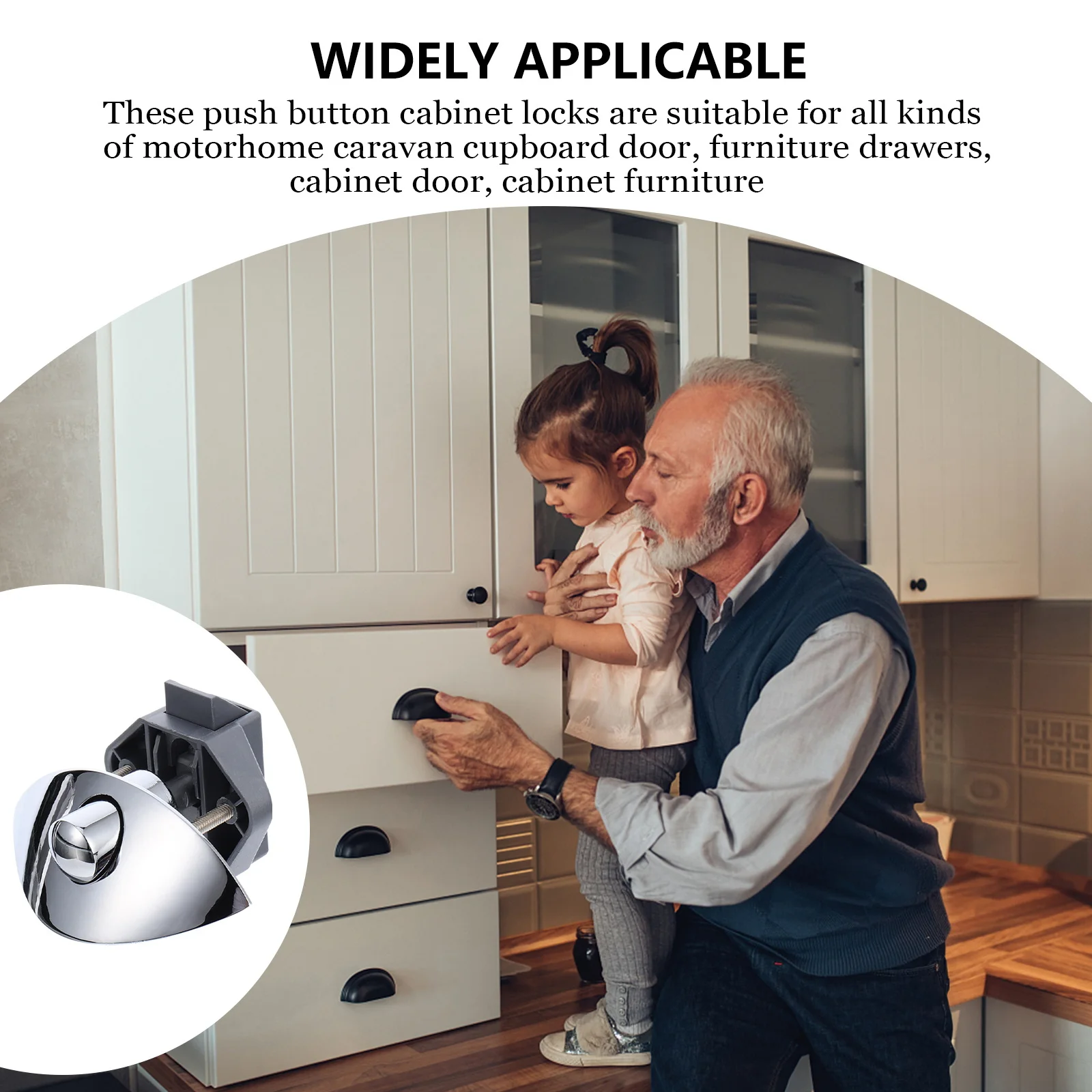 

Zinc Alloy Button Handle Push Lock For Cabinet Drawer Furniture Boat Rv Wardrobe Marine Lock Accessories