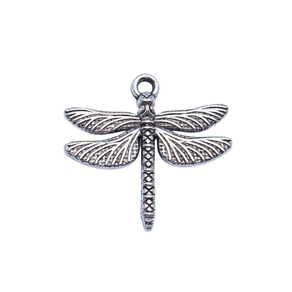 Pendant Dragonfly Charms Jewellery Making Supplies 18x18mm 20pcs