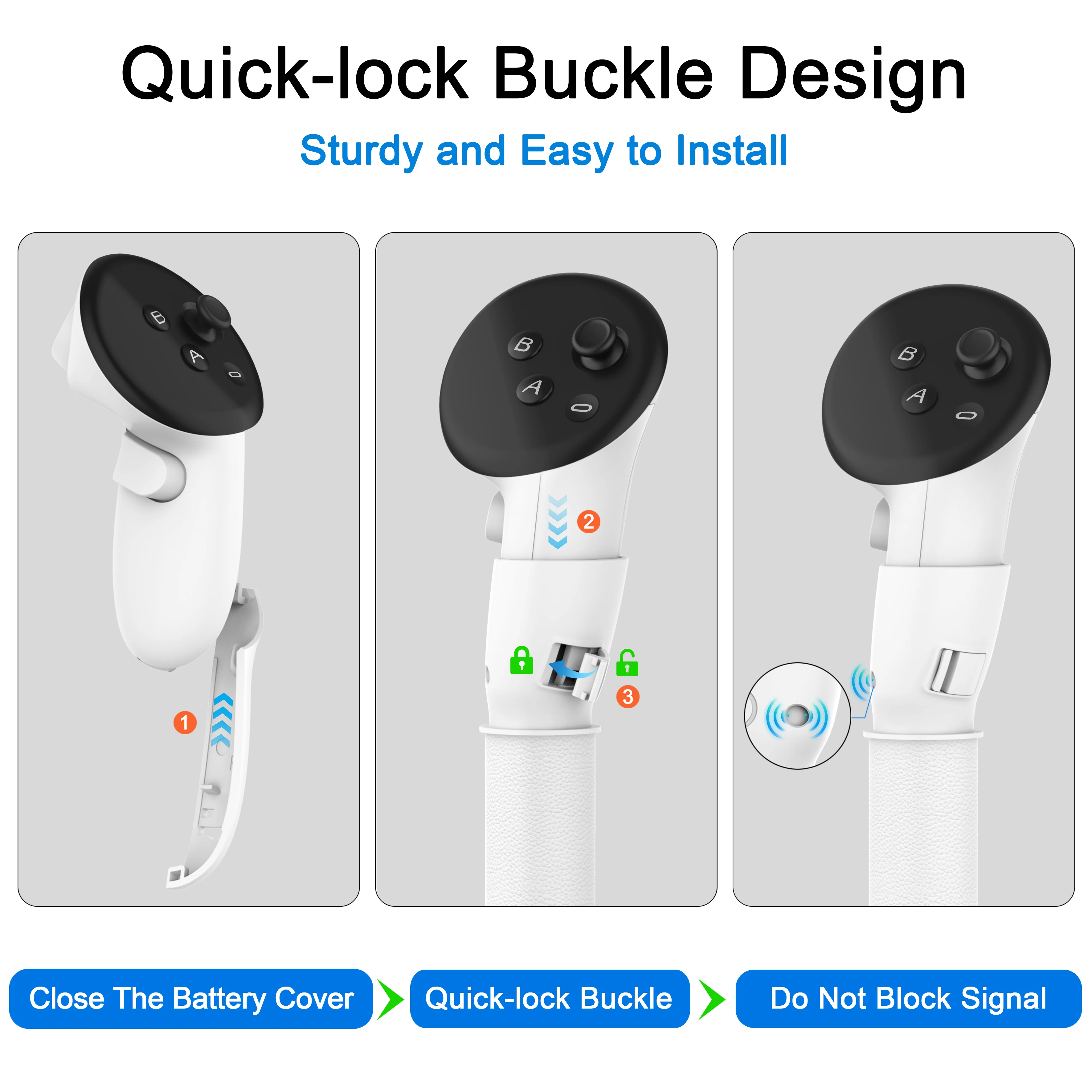 مقبض لملحقات وحدة التحكم Oculus Meta Quest 3/3S، مقابض أذرع طويلة لعلامة VR Gorlla لـ Meta Quest 3/3S Beat Saber Golf Club