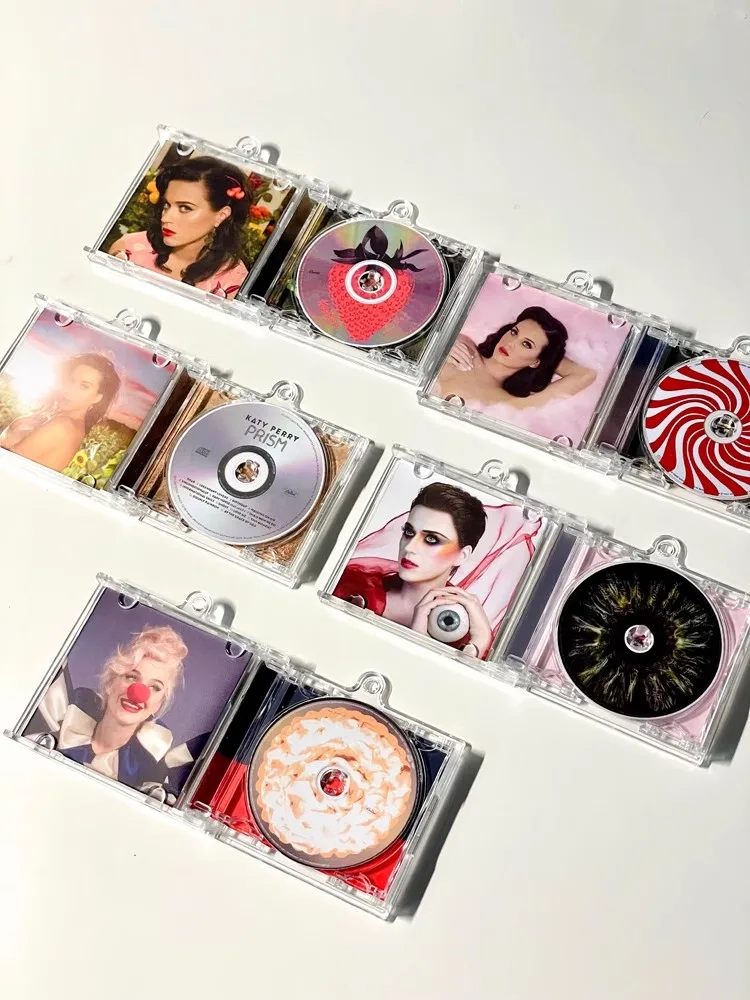 Katy Perry Witness MINI Music CD NFC Keychain Play Songs Smile Album One Of The Boys Music Pendant Cosplay Key ring DIY Necklace