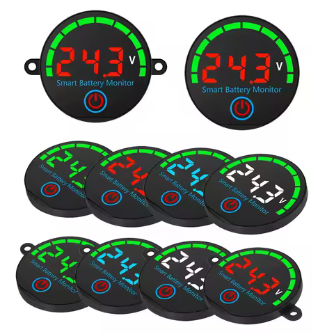 DC 7-55V 3S-14S Battery Level Indicator LED with Power-Off Memory Function Universal for Acid Battery Lithium Battery