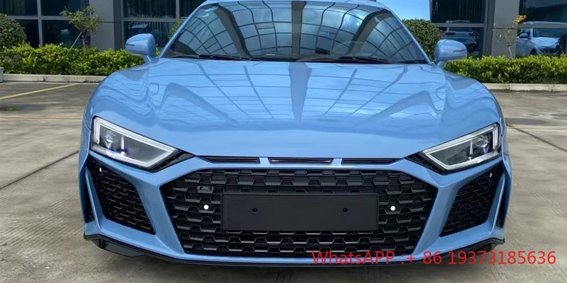 Bester Verkauf R8 Frontwabengrill RS8 Look Frontstoßstange Glanzschwarzer Kühlergrill für Audi R8 2007 2008 2009 2010 2011 2012 2013