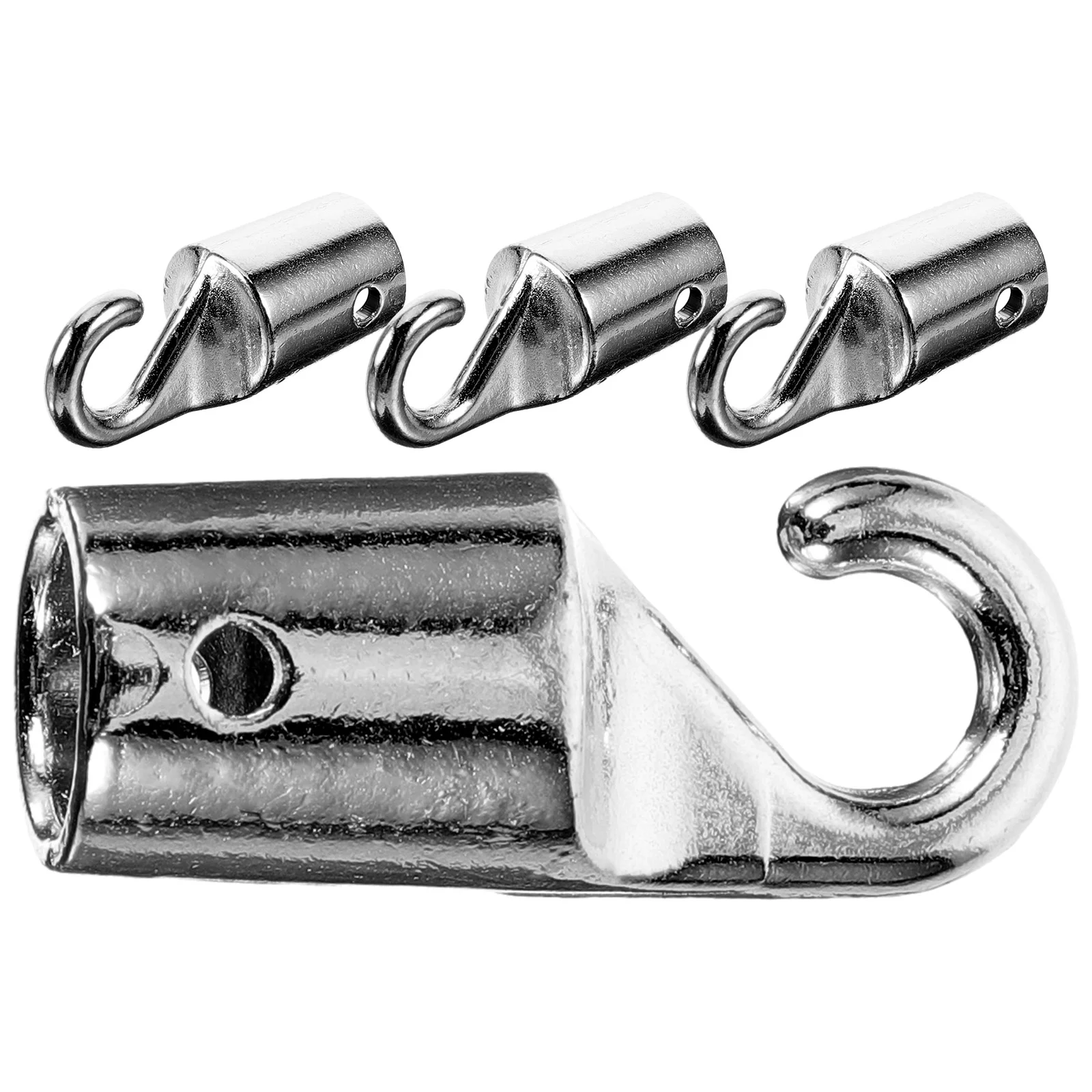 

4 Pcs Curtain Hook Variety of Blind Compatibility Wand Tip for Blinds Pole Window Tilt Metal Replacement Rod