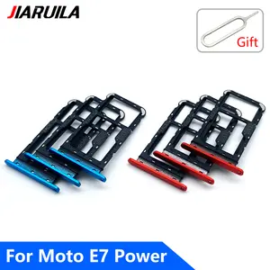 Bilashmart SimCD Card Tray Motorola Moto E7 Power SIM Card Tray Slot Holder Adapter Socket With Pin Smartphone Replacement Parts