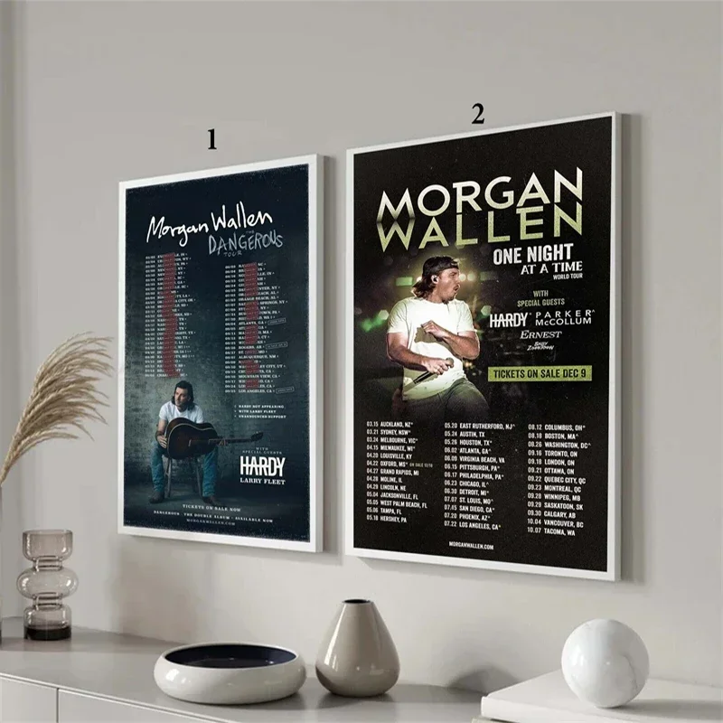 Morgan Wallen Poster Aesthetic Pop Hip Hop Rapper Music Album Cover Guitar Single Canvas Painting Posters and Prints Wall Art