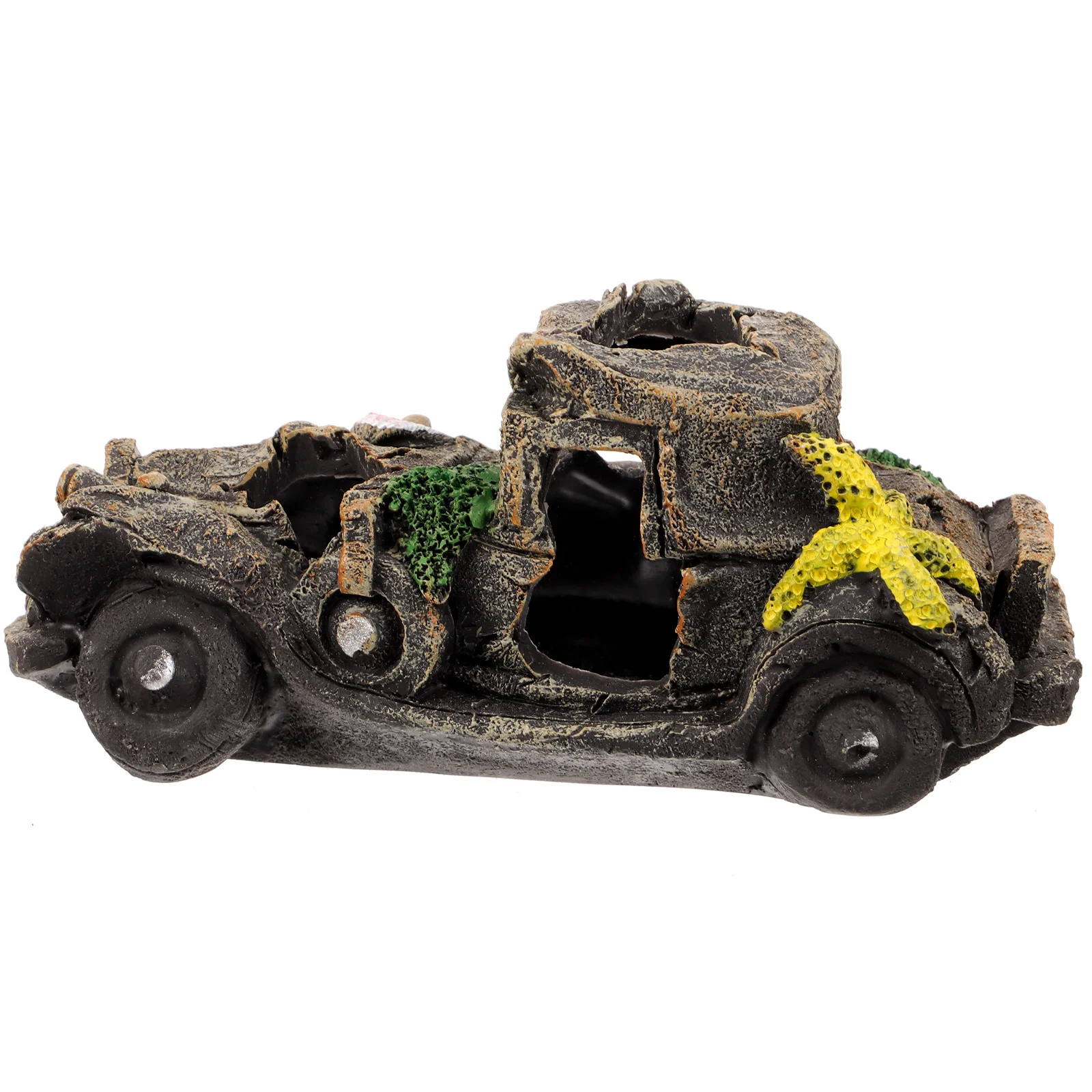 

Resin Aquarium Car Ornament for Fish Tank Decorations Large Hidden Cave Shelter Betta Turtle Hiding Resin Craft