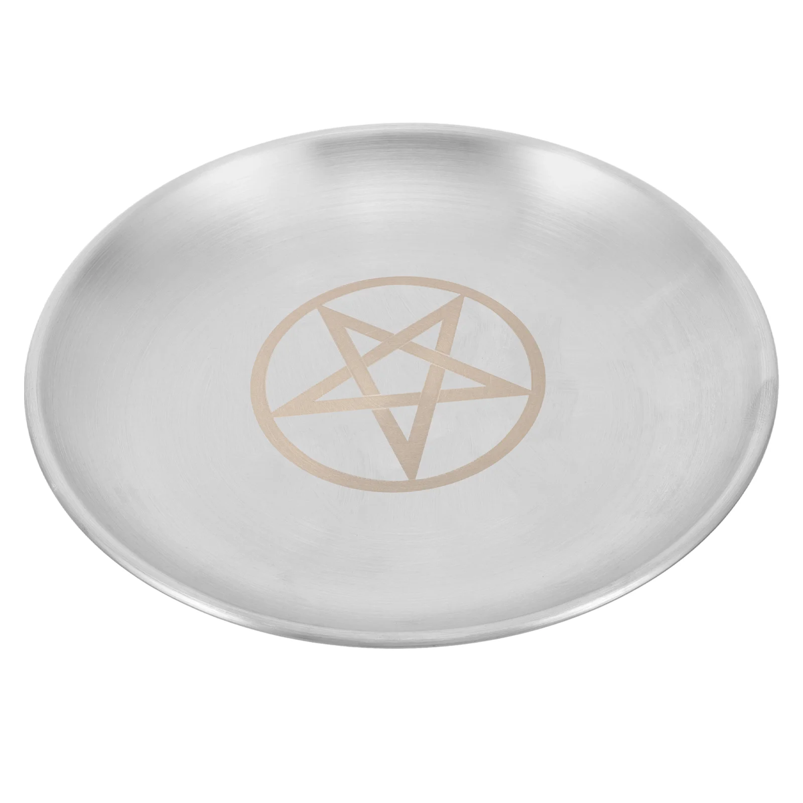 

Silver Tray Pentacle Gold Plate Fall Decorations for Home Pentagram Decorative Office Vintage Mirror