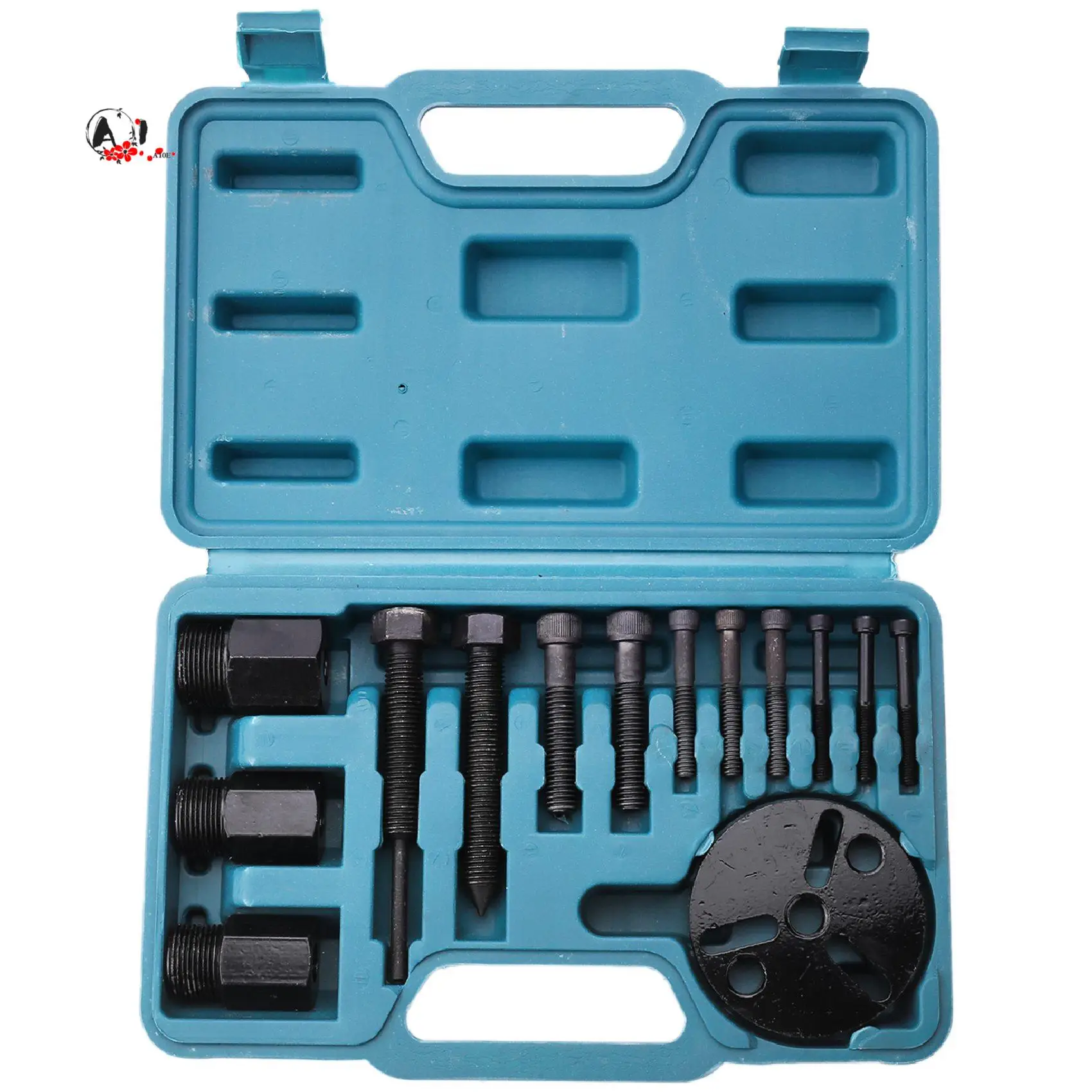 

A10E-14 Pieces A/C Compressor Clutch Remover A/C Puller Installer Air Conditioning Tools Kit Car Repair Kit
