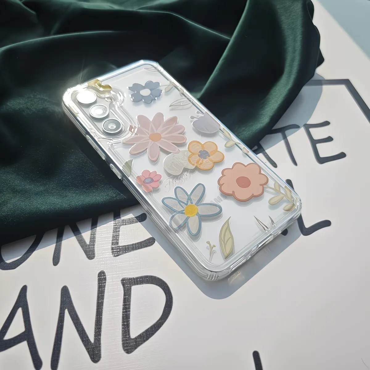 Unique Clear Flowers Soft TPU Phone Case For Samsung Galaxy A73 A72 A71 A70 A70s A56 A55 A54 A53 A52 A52s 5G 4G  Anti-Fall Cover view 4