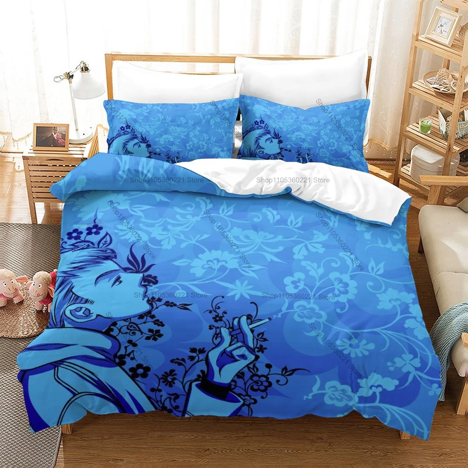 Cool Icon Onizuka Eikichi Graphic GTO Bedroom Decor Bedding Duvet Cover + 2 Pillowcases Classic Anime Fan Room Decor