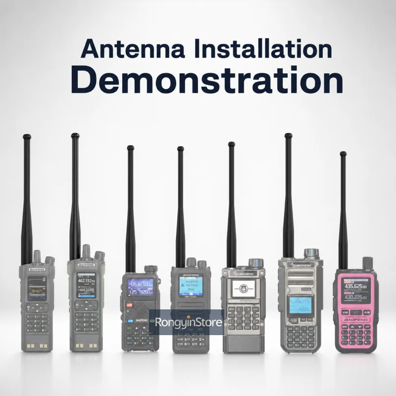 Original Antenna Compatible with DM-32 UV-32 Replacement SMA-Female FM/137-174MHz/400-520MHz VHF UHF UV-5R DM-1701 Two-Way Radio