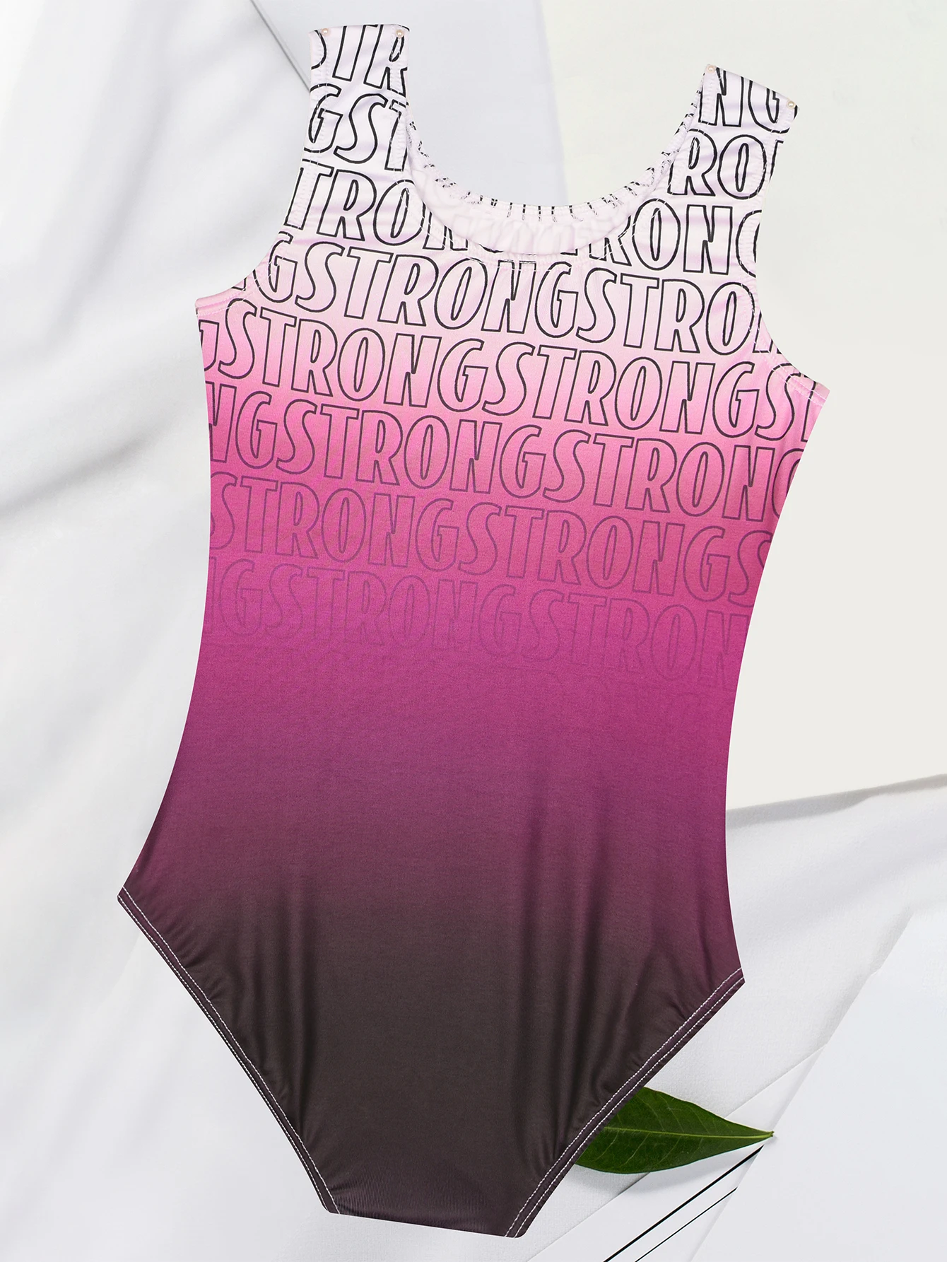 Girls Ballet Dance Leotard  Gradient color crease-resistantmaterial Gymnastic Outfits ToddlerSleevelessTank Dancewear