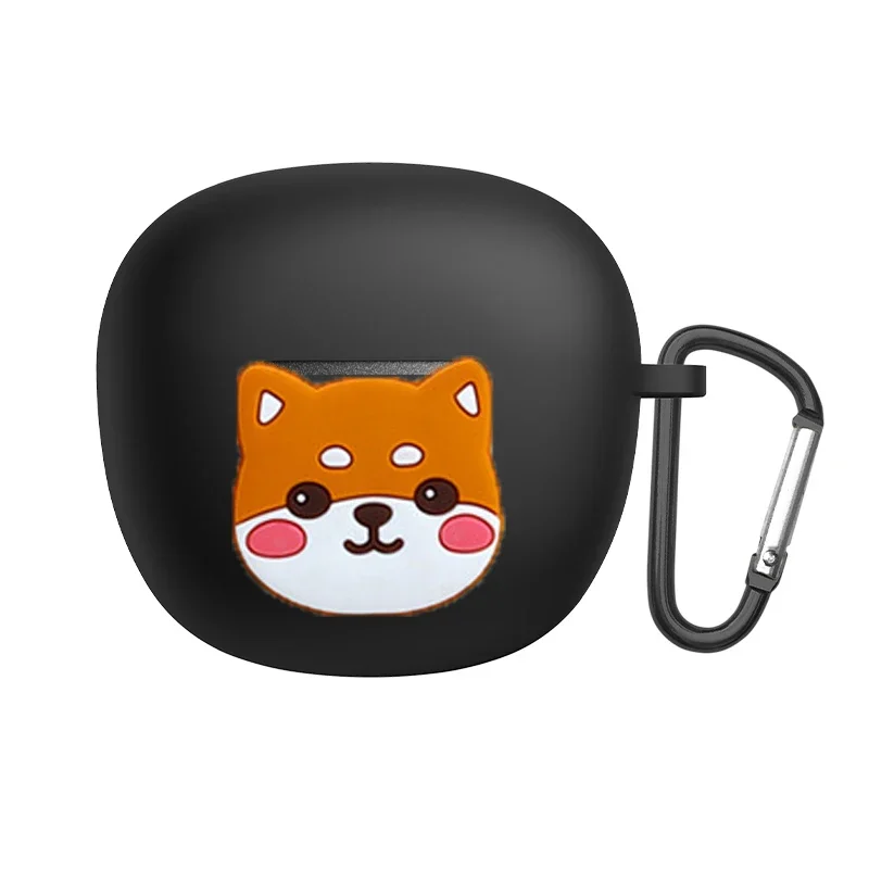 الكرتون ل QCY HT03 TWS حافظة مضحك الكلب القط/زهرة سيليكون سماعة لاسلكية تعمل بالبلوتوث سماعات غطاء ل qcyht03 حماية