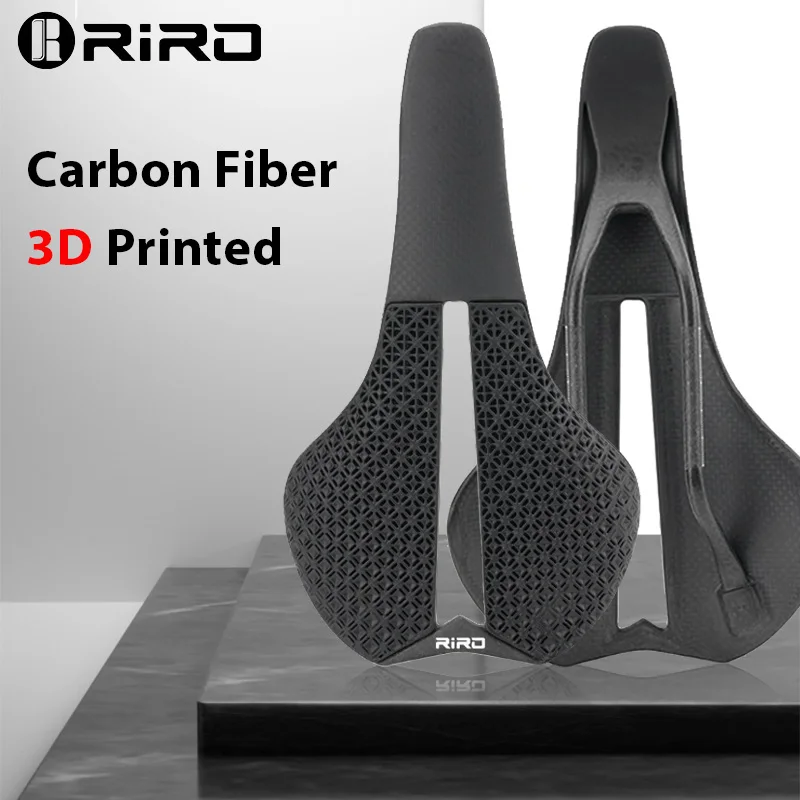 

RIRO Ultralight Road Bike Saddle High-strength Carbon Fiber Bicycle Seat 3D Printed Breathable Durable Mtb Saddle Cycling Parts
