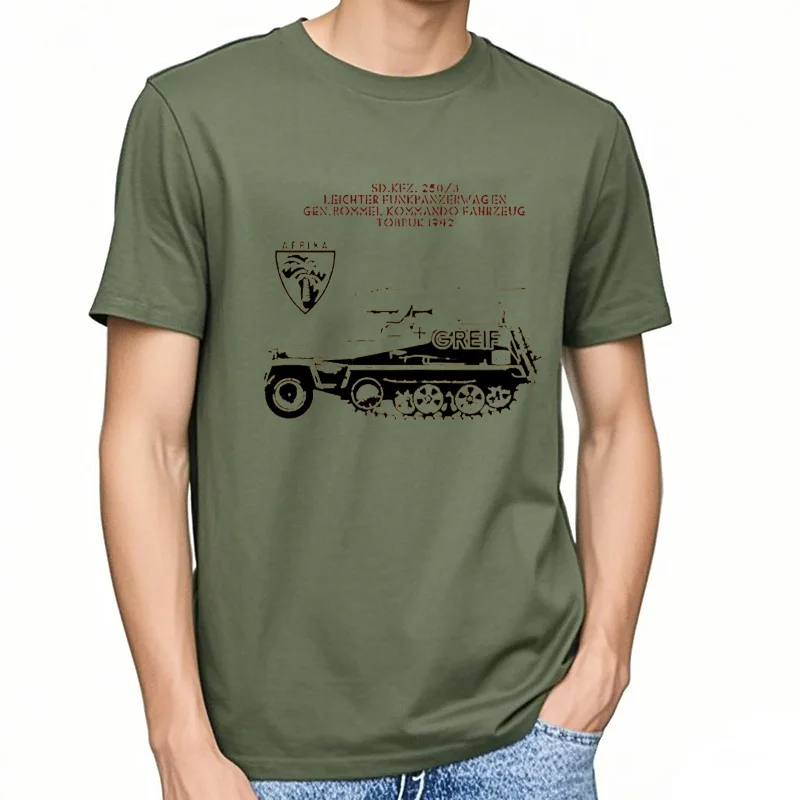 Afrika Korps Segunda Guerra Mundial Afrika Tobruk 2019 Diseños de marca para hombre Camiseta ajustada con estampado de p