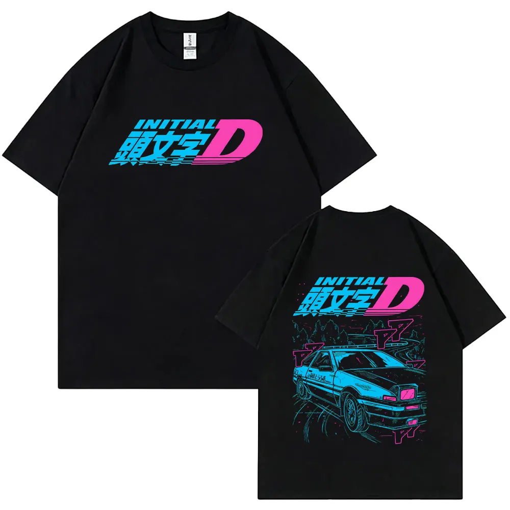 Hot Sale Anime Initial D Drift AE86 Takumi Fujiwara Tofu Shop T-shirt Akagi Redsuns Tshirt Men Women Manga Oversized T Shirts