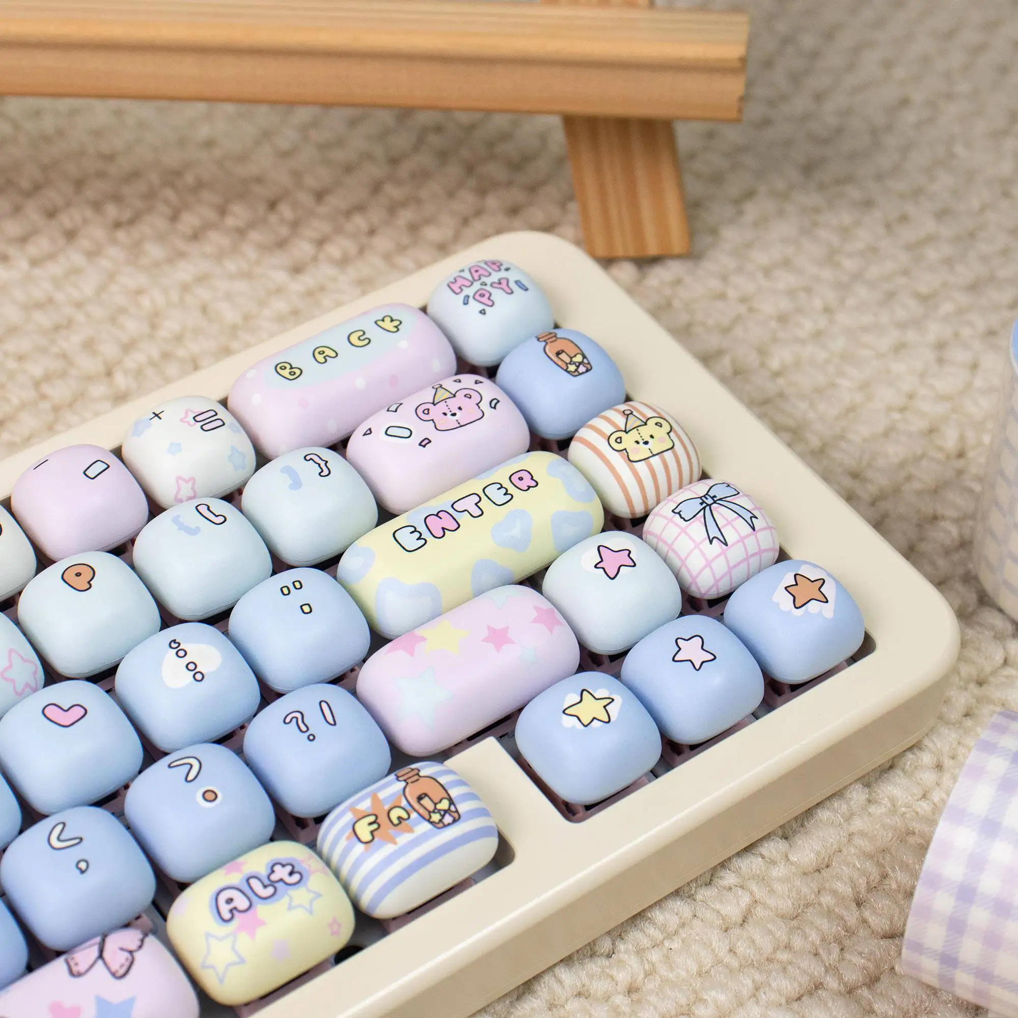 Toy House PBT Keycaps 137 Keys MOG Profile Dye-Sublimation keycap Round Ball For MX 61 64 78 84 87 96 98 104 Mechanical Keyboard