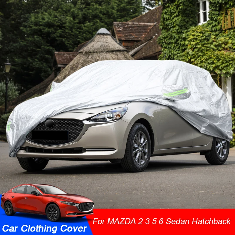 

Full Car Cover For Mazda 2 Demio DJ 3 BP 5 Premecy CW 6 GL Sedan Wagon Hatchback Anti-UV Cover Rain Frost Snow Dust Waterproof