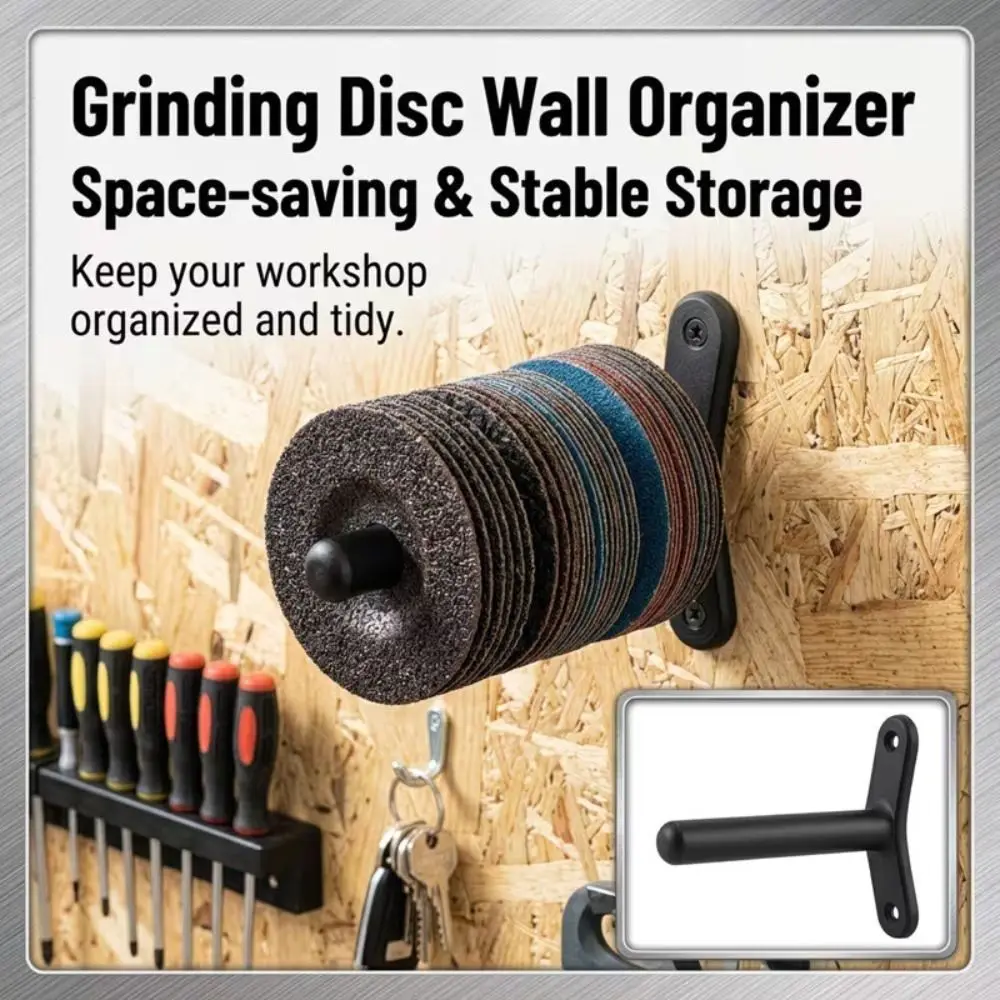 Solid Plastic Angle Grinder Storage Rack Space Saving Pre-reserved Screw Holes Tool Sorting Bracket Wall Mounted Design