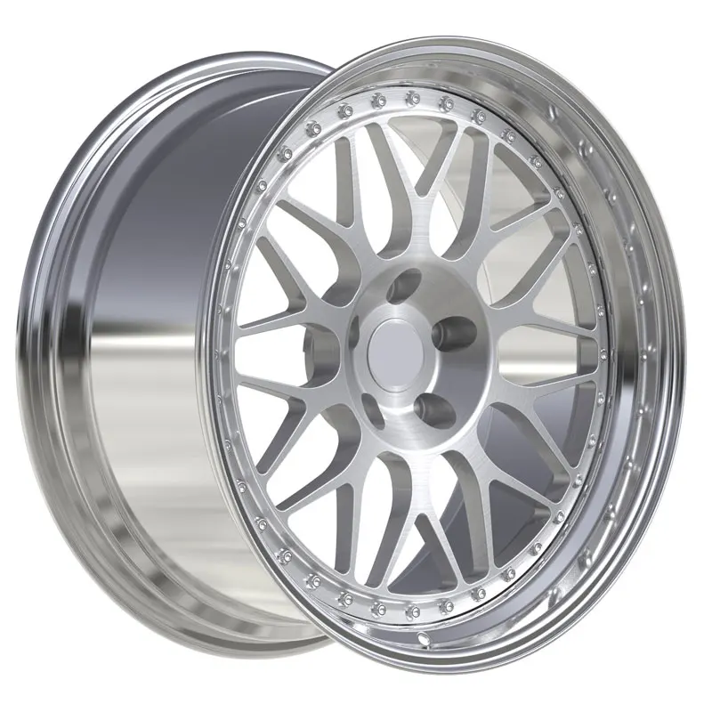 

Factory Direct Sale Two-piece Forged Alloy Wheels Gloss Silver With Machine Face Custom Your Car Alloy Aluminium Forged Wheels