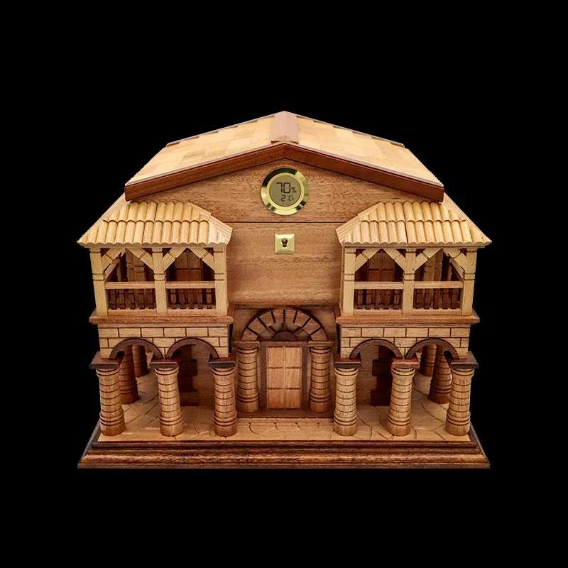 Cigar moisturizing box Cedar wood maintenance Chunhua solid wood oak cabinet Alcohol box