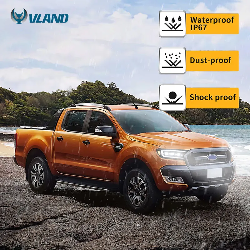 VLAND Full LED Front Lamp Head Lights Assembly 2015-2019 2020 With Dynamic Turn Signal for Ford Ranger T6 T7 T8 - Image 6