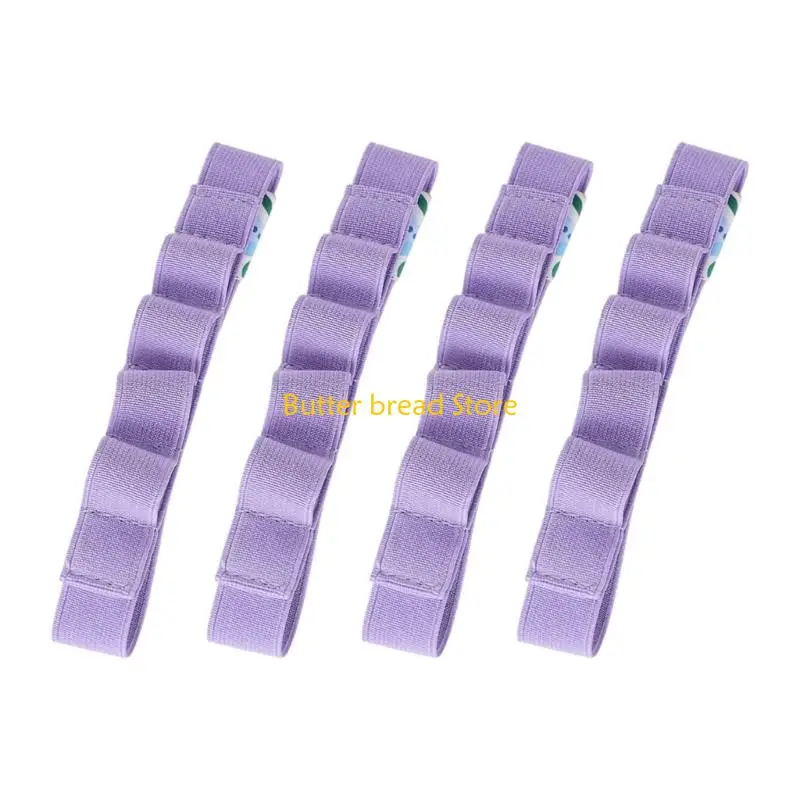 W89C 4Pcs Adjustable Elastic Band Pen Organiser Stretchable Nylon Pen Sleeve Bookmarks For Book Notebook Journal Planner