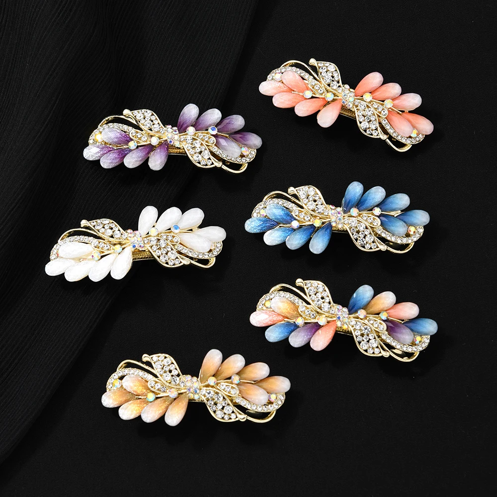 

Gradient princess-style hair clips, women's fashionable hair accessories, colorful top clips, spring clips, hair accessories