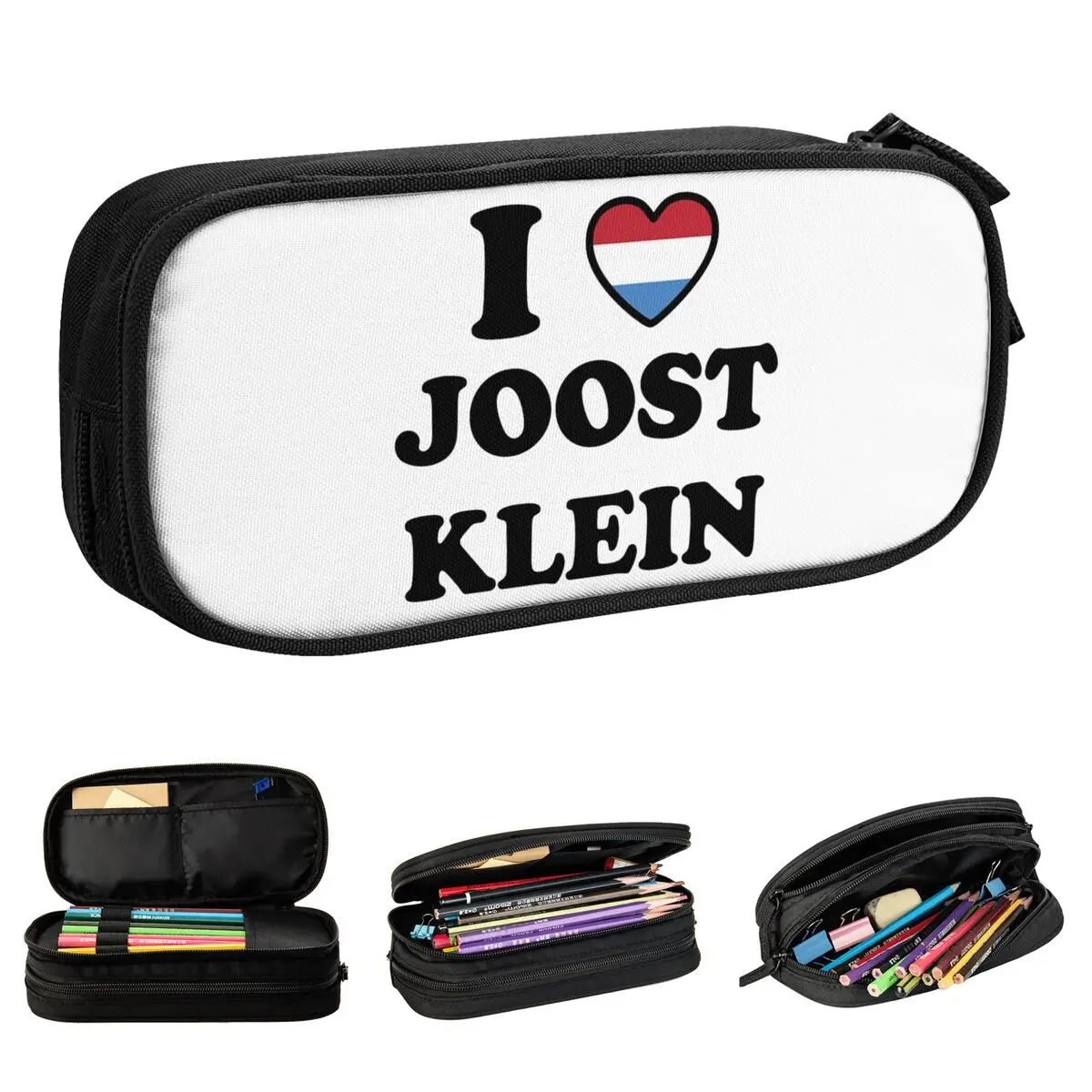 Creative I Heart Joost Klein Netherlands Europapa Pencil Cases Pencil Pouch Pen for Student Large Storage Bags Office Gifts