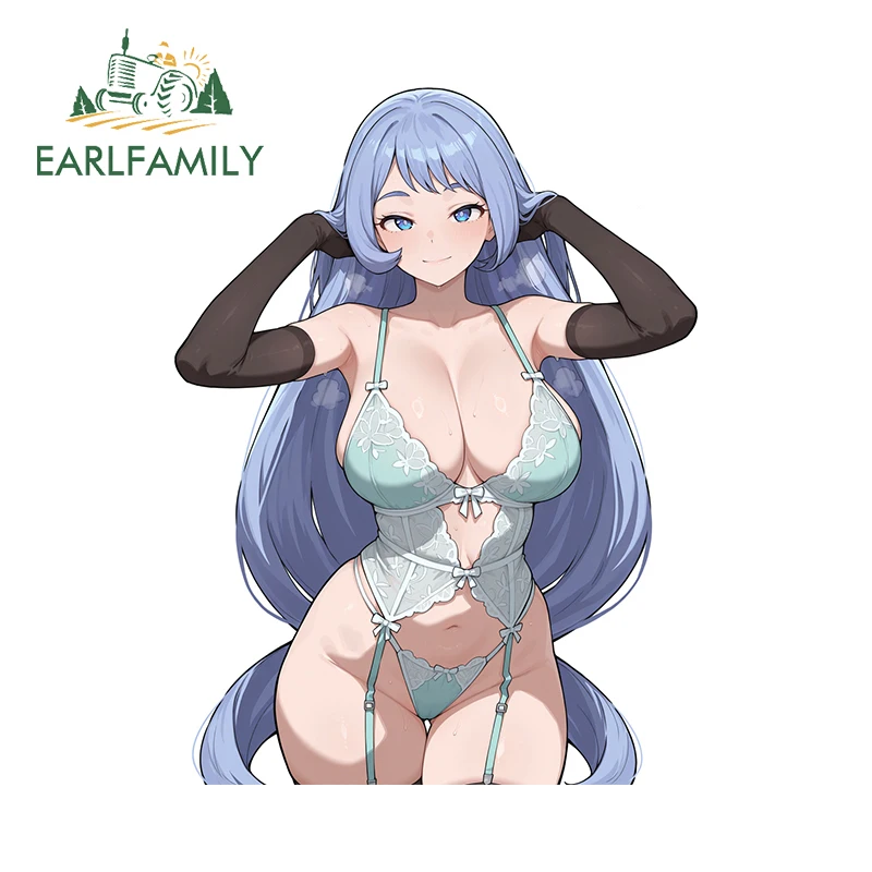EARLFAMILY Sexy Bikini Anime Waifu Car Stickers Ochaco Toga Mirko Grafffiti Decals Waterproof Car Window Accesorios Para Auto