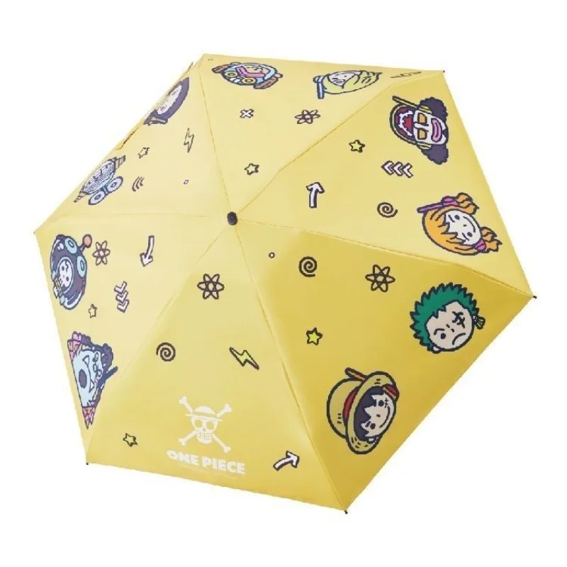 

New One Piece Creative Kawaii Peripheral Luffy Nami Usopp Zoro Anime Umbrella Cute Cartoon Anti-UV Sunscreen Fair Umbrella Gift